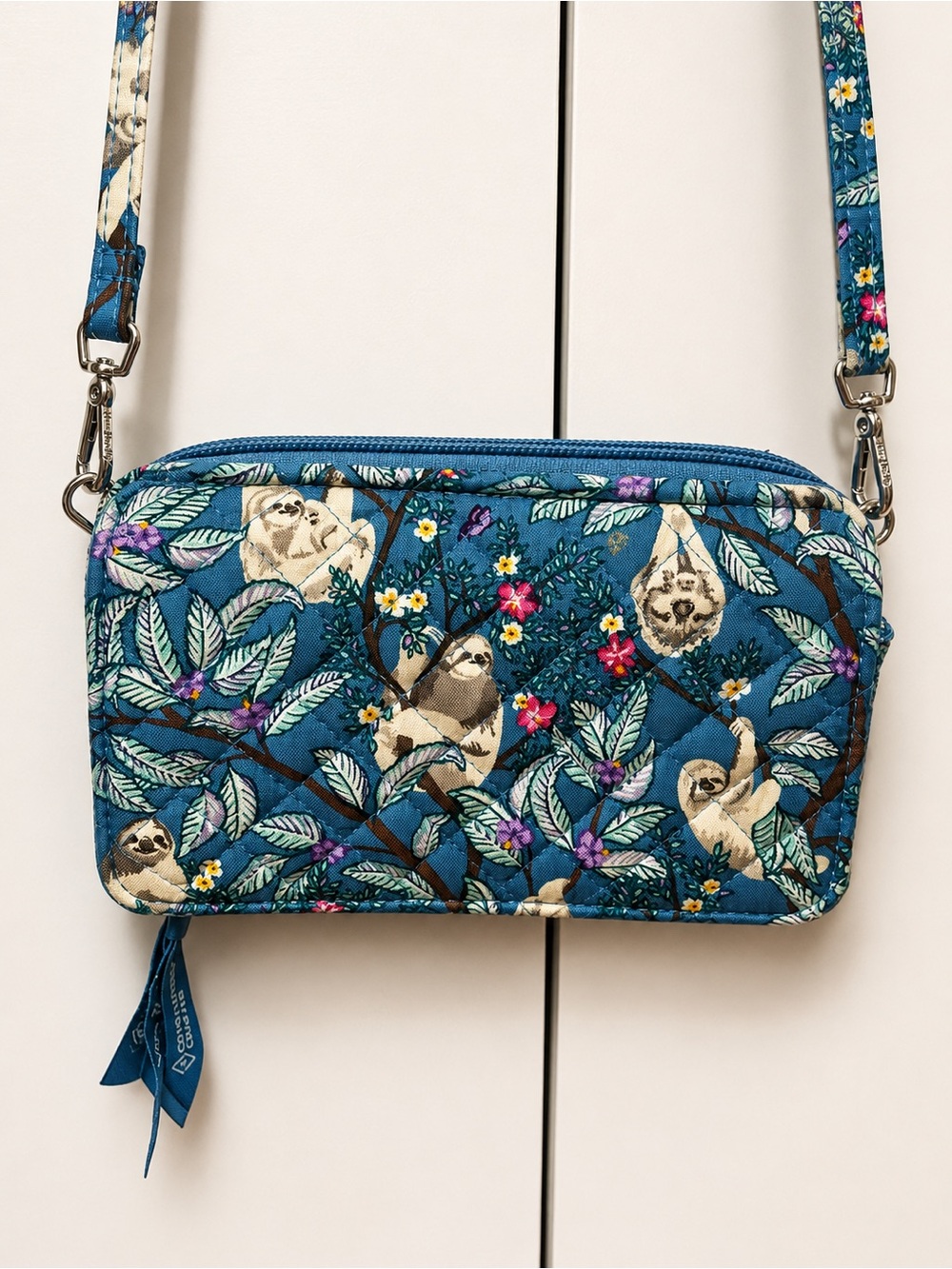 Vera Bradley RFID All-in-One Crossbody Wallet – Hanging Around Sloth Print
